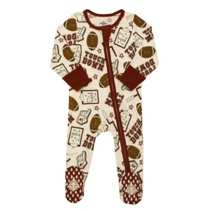 Maroon Touchdown Bamboo Romper