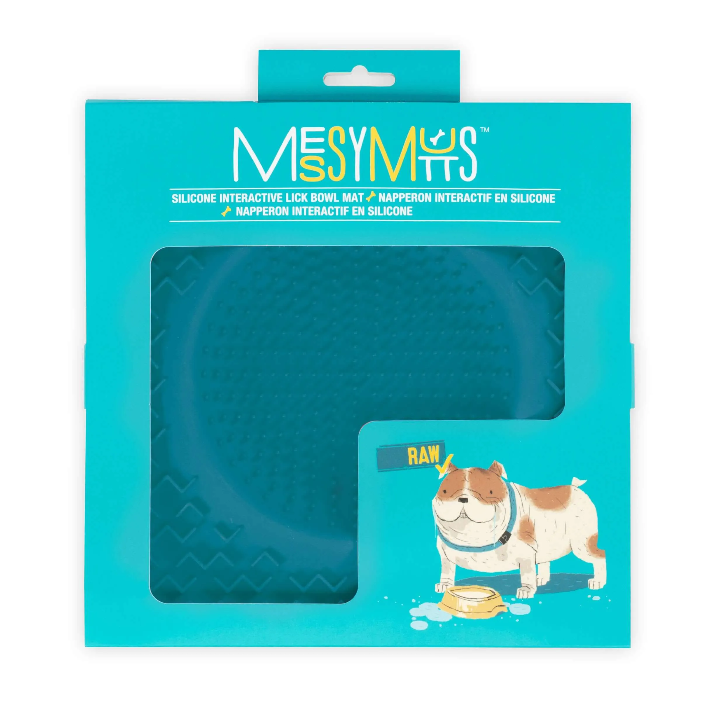 Messy Mutts 10" Therapeutic Dog Lick Bowl Mat, Interactive Dog Feeder