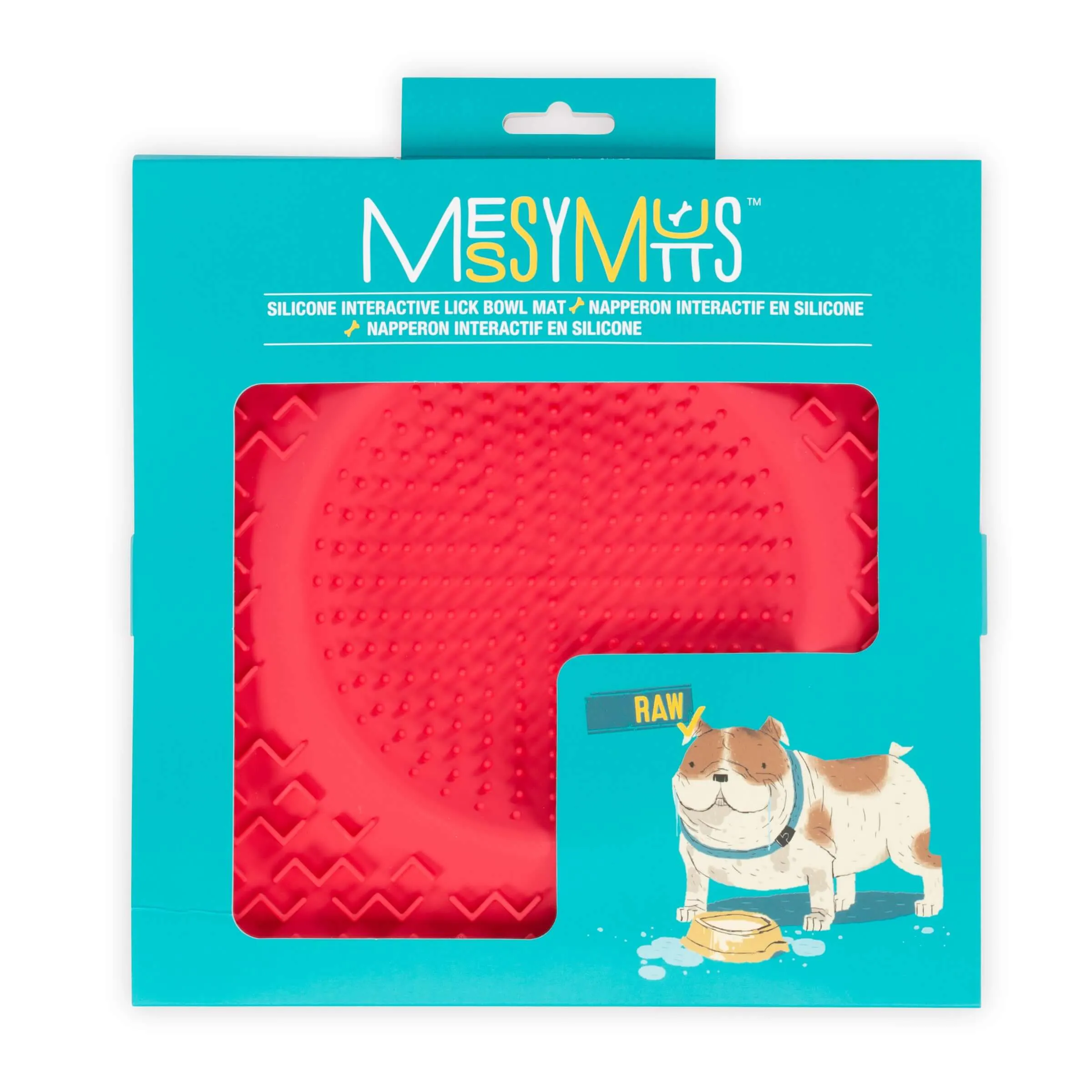 Messy Mutts 10" Therapeutic Dog Lick Bowl Mat, Interactive Dog Feeder