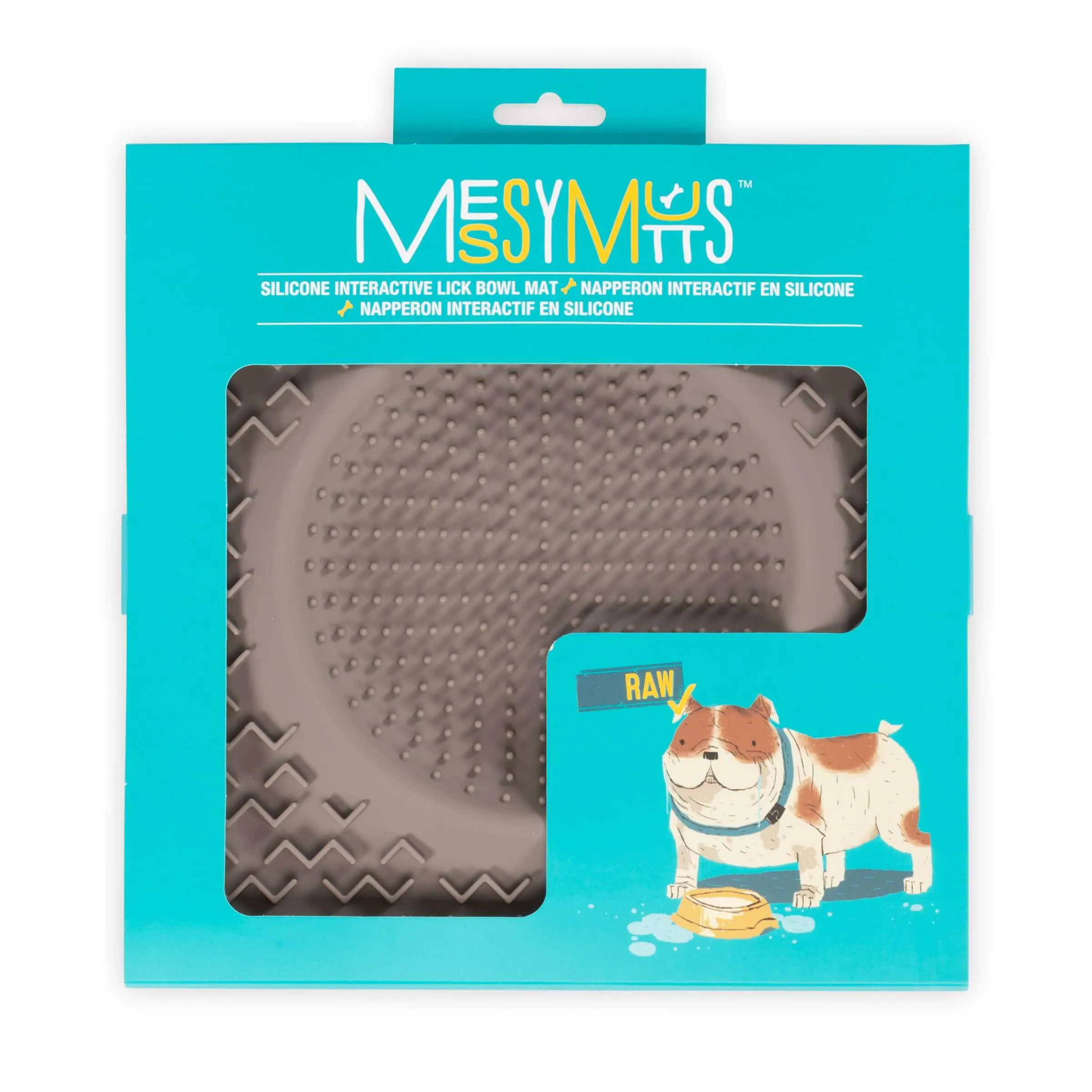 Messy Mutts 10" Therapeutic Dog Lick Bowl Mat, Interactive Dog Feeder