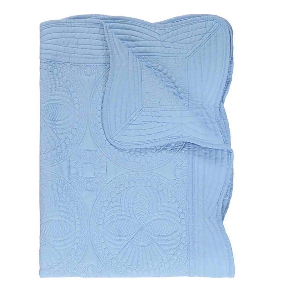 Monogram Quilt - Baby Blue