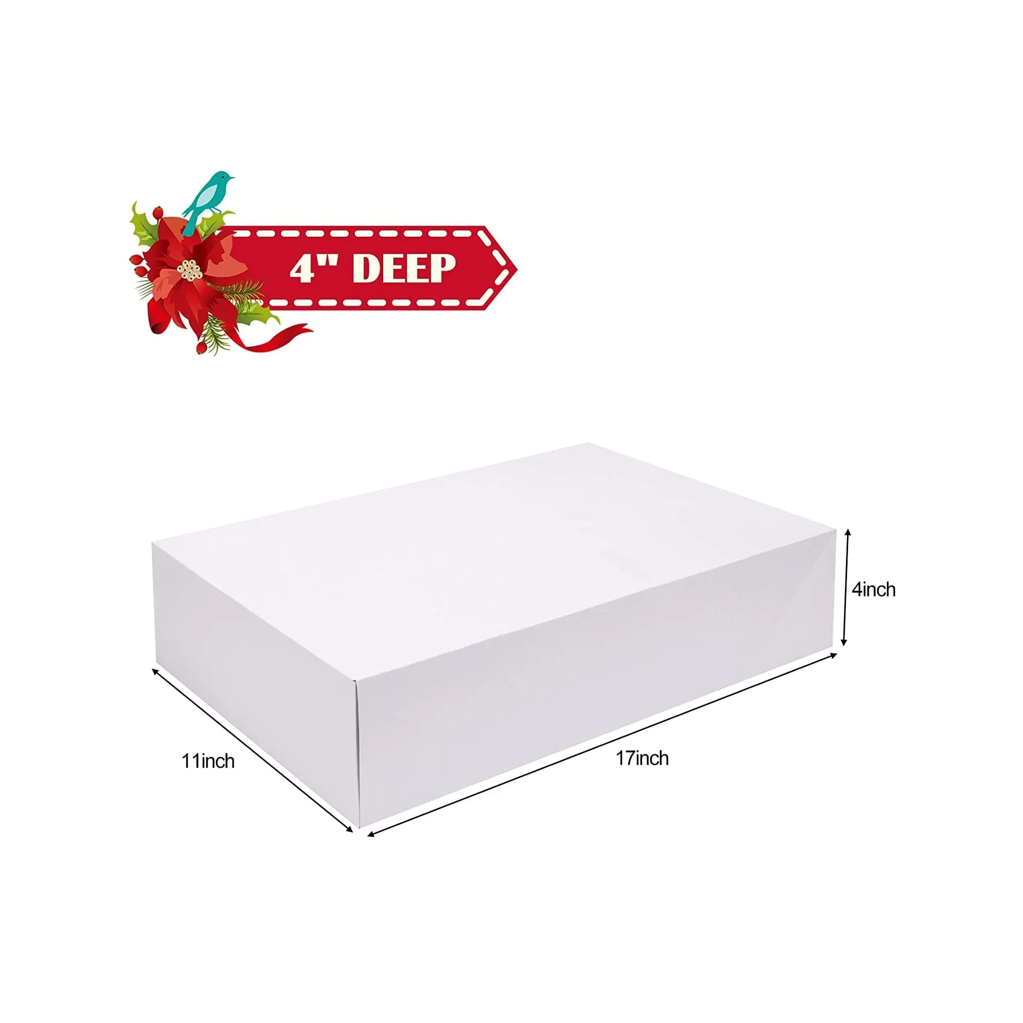 Moretoes 20 Pack Large Gift Boxes with Lids and Extra Depth (X-Large Shirt Robe Boxes Bulk for Wrapping Gifts)