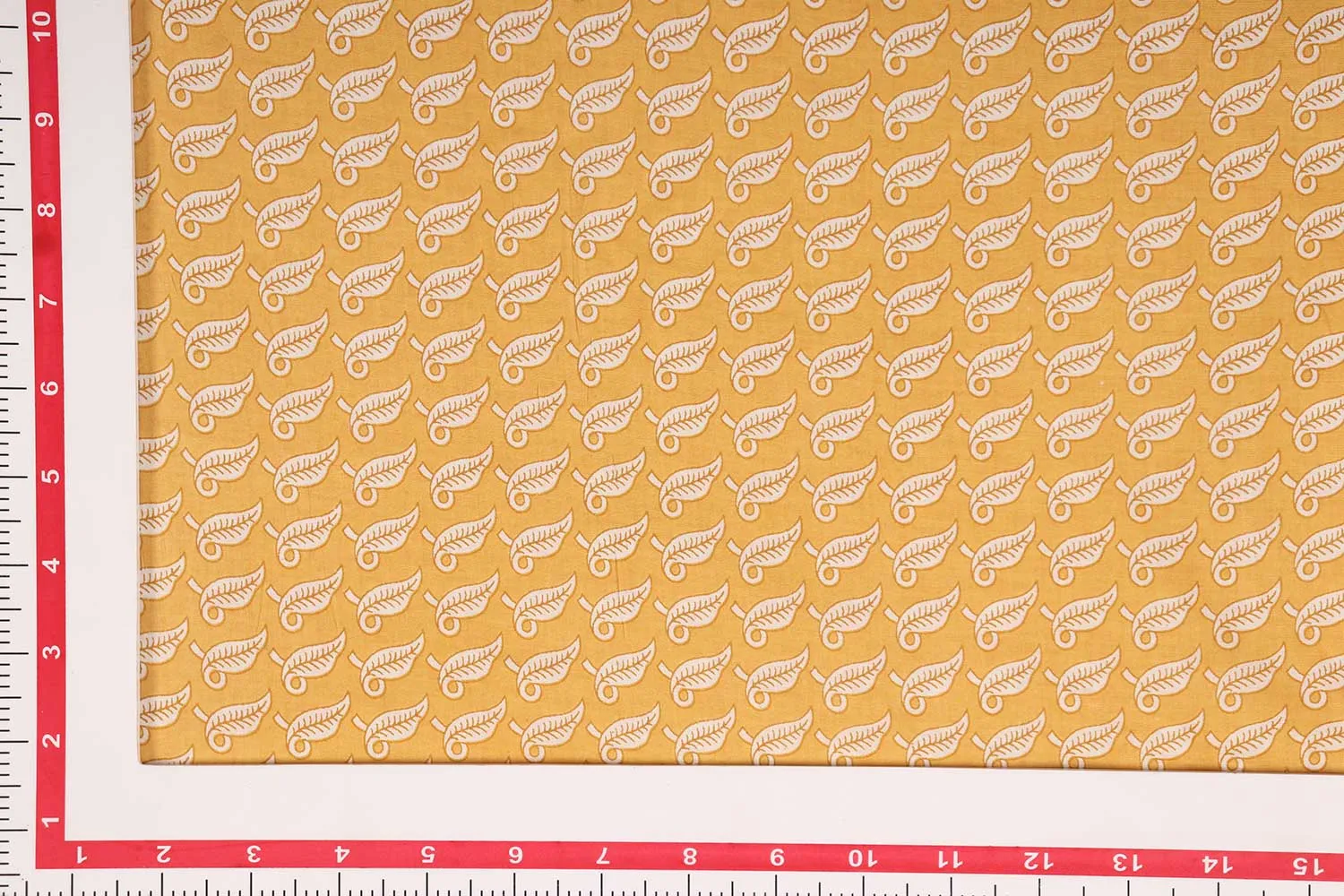 Mustard Yellow Floral Printed Cotton Fabric