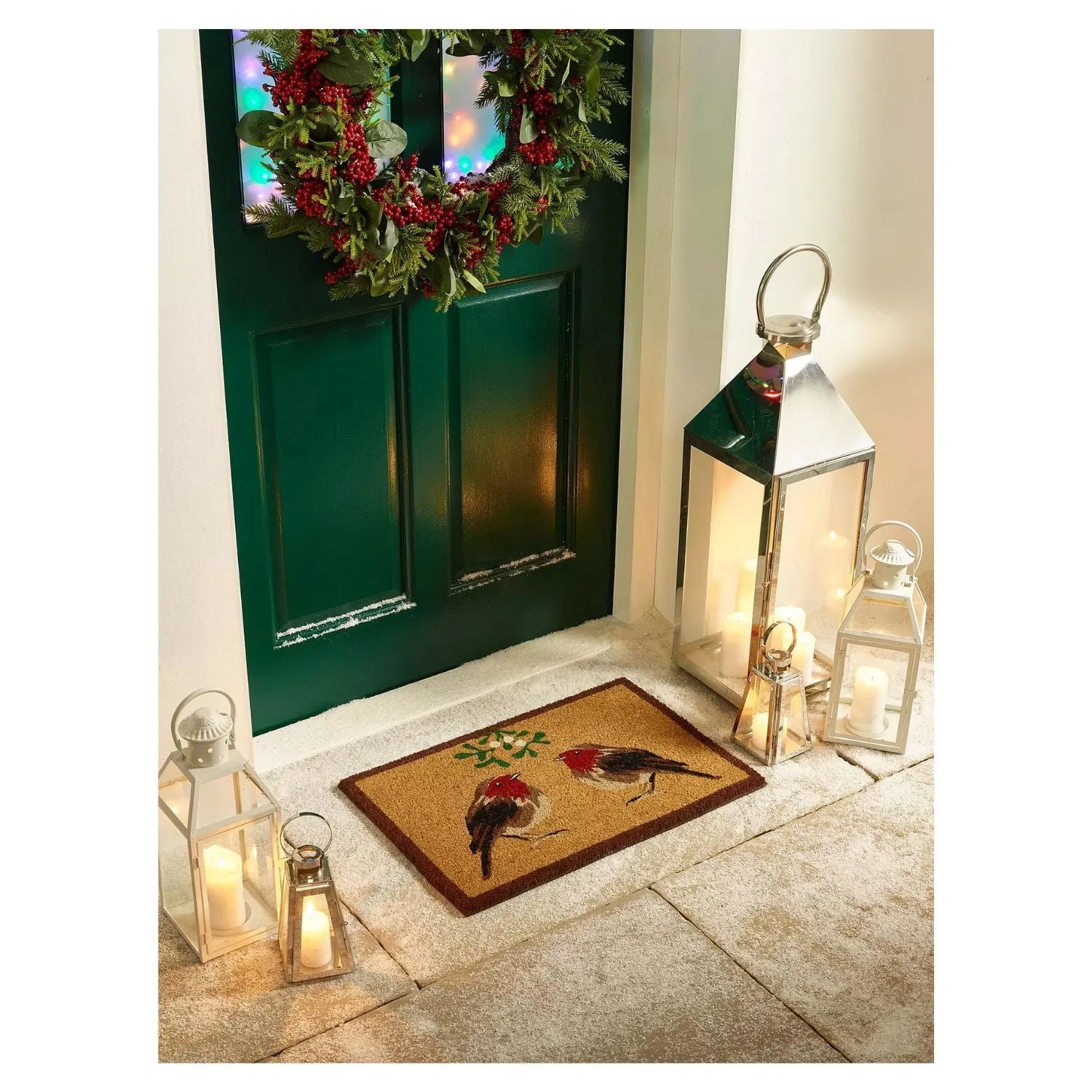 My Mat 60cm Christmas Robins Doormat