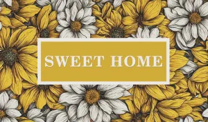 Novus Digital Print Door Mat, Sweet Home- 45x75cm