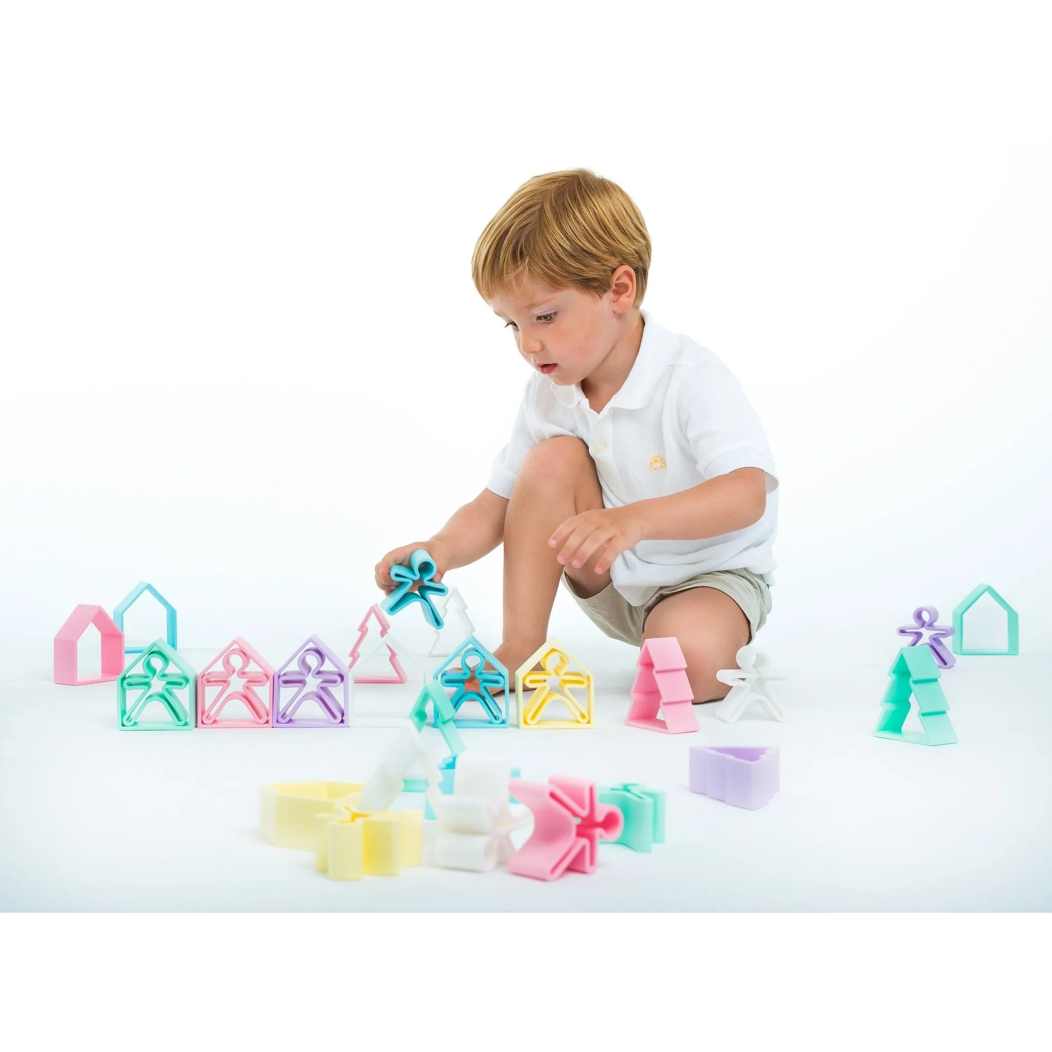 Pastel Kids & Houses 6 Pack