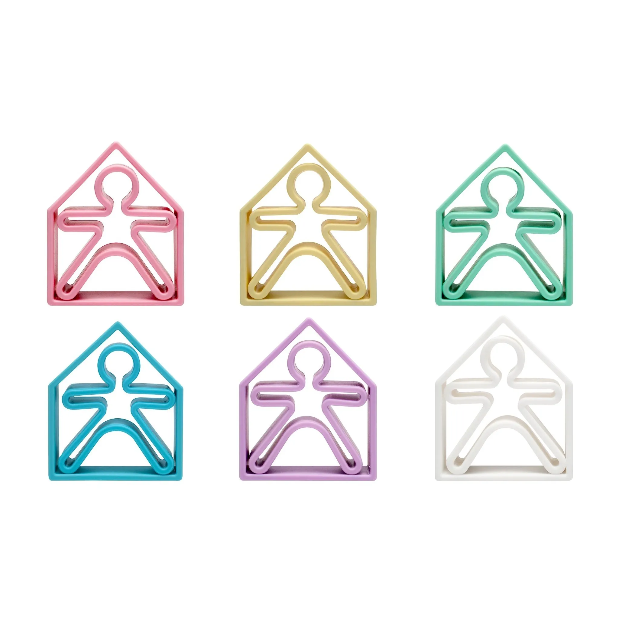 Pastel Kids & Houses 6 Pack