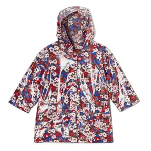 Pluie Pluie Girls RC - Brown Flower Rain Coat