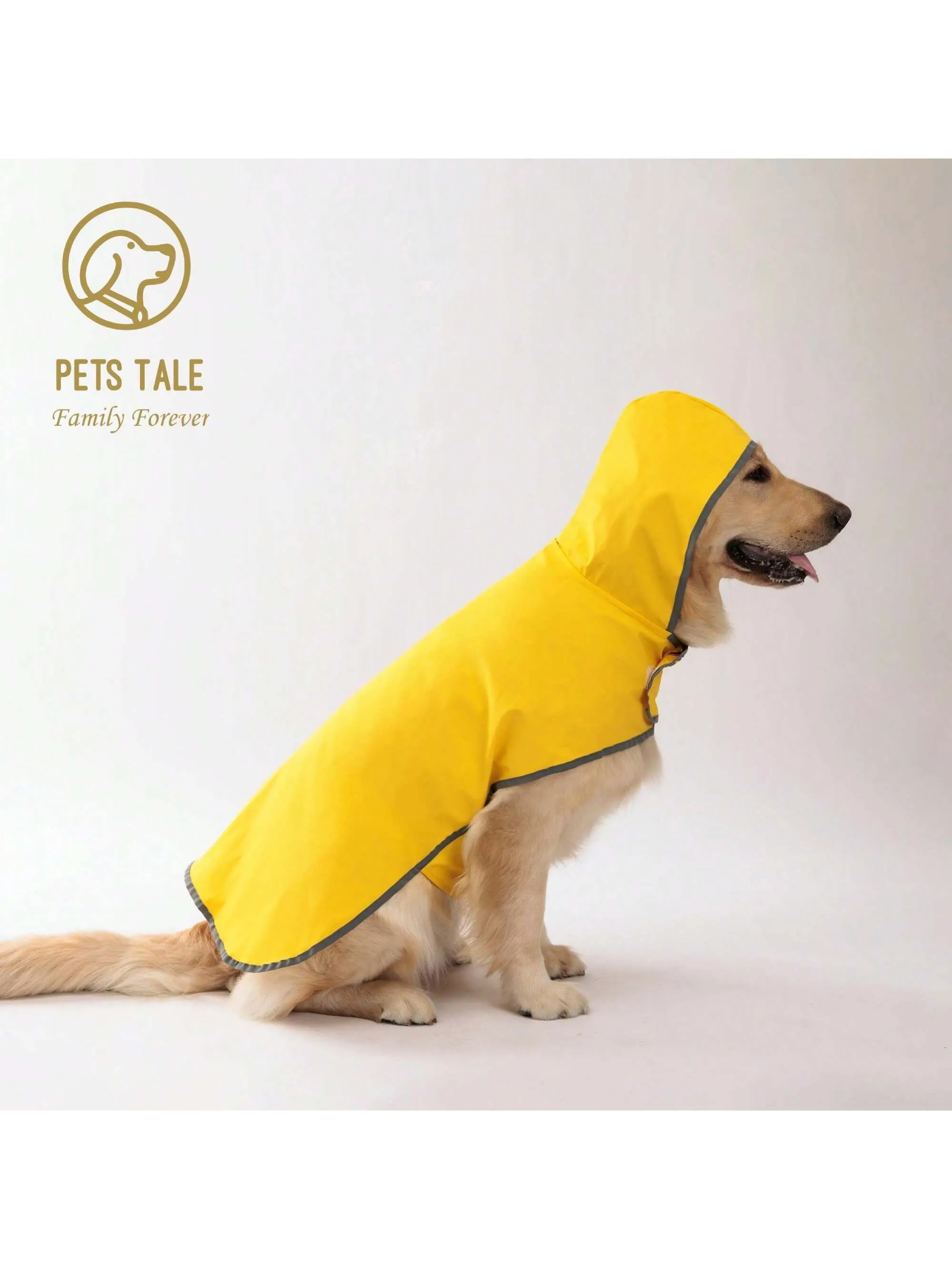 Reversible Waterproof Dog Raincoat - Yellow Double Layer Coat