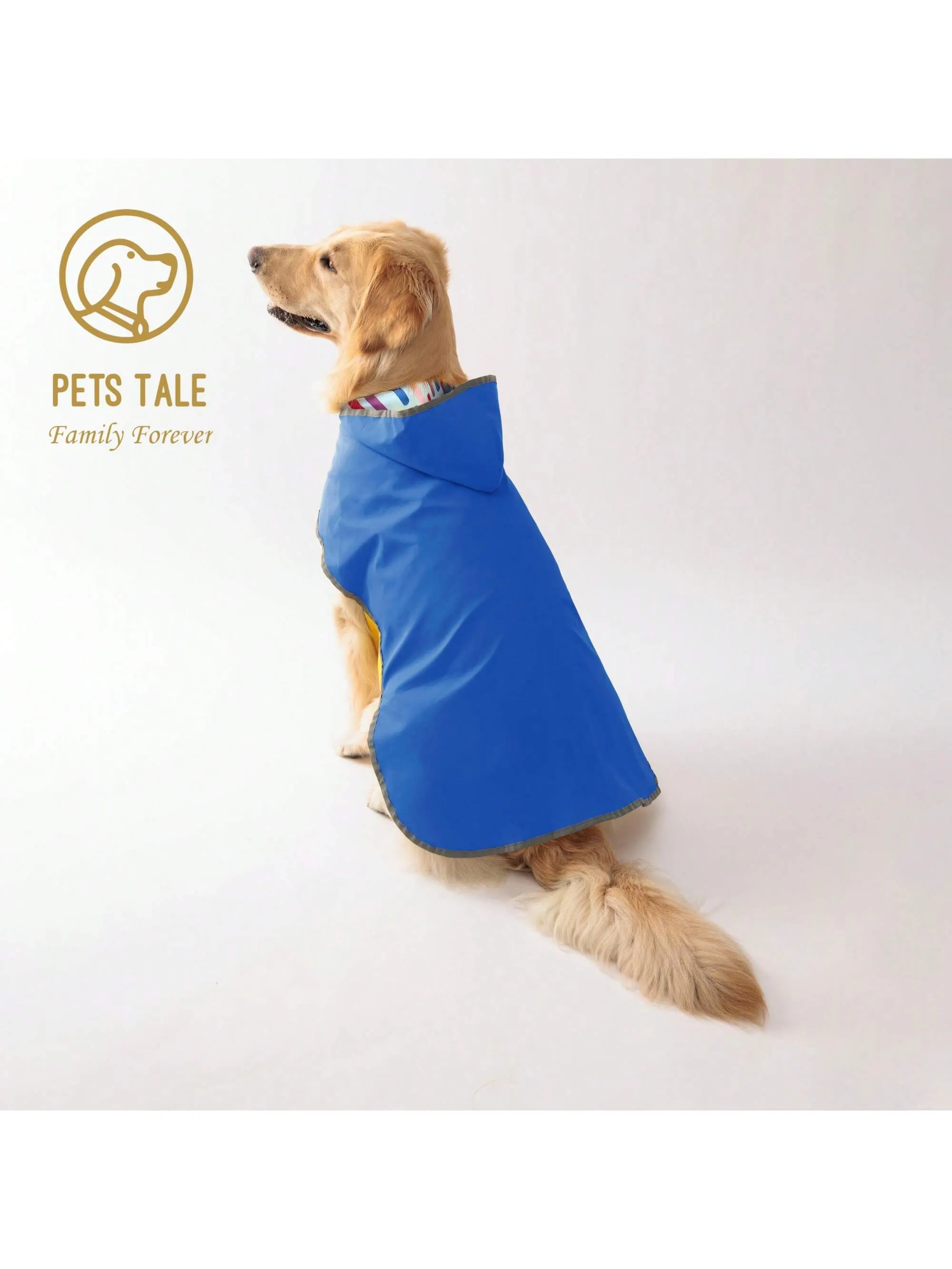 Reversible Waterproof Dog Raincoat - Yellow Double Layer Coat