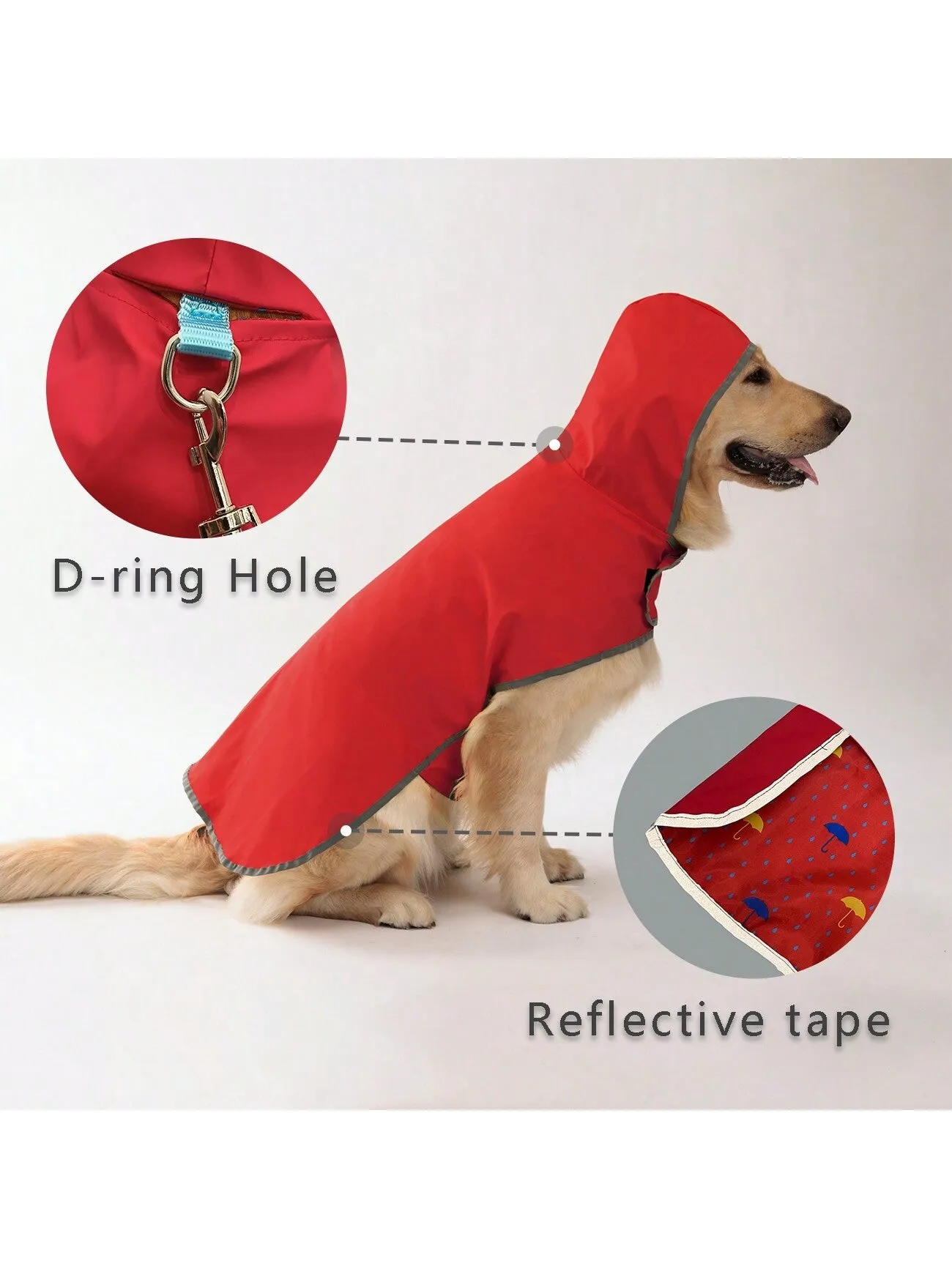 Reversible Waterproof Dog Raincoat - Yellow Double Layer Coat