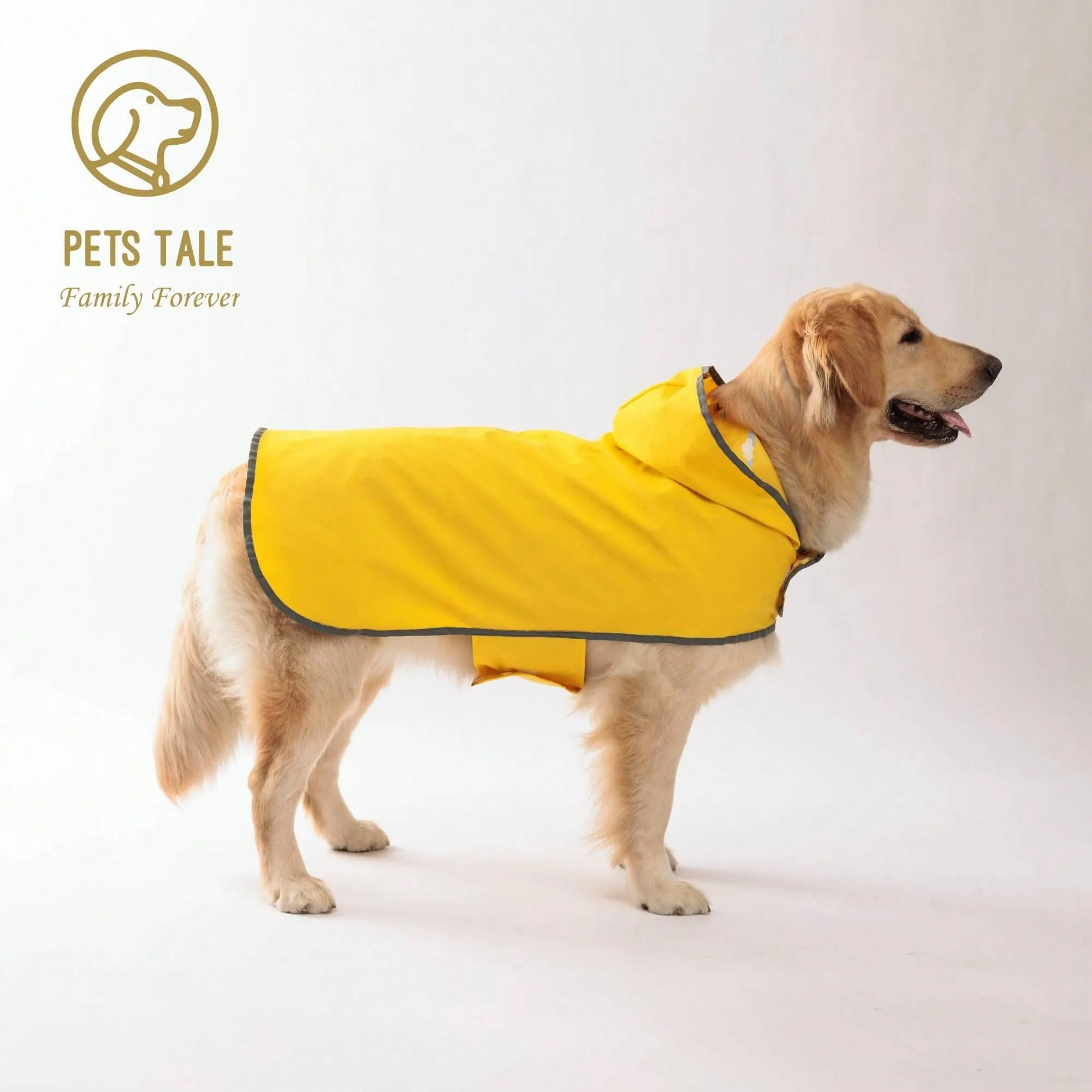 Reversible Waterproof Dog Raincoat - Yellow Double Layer Coat