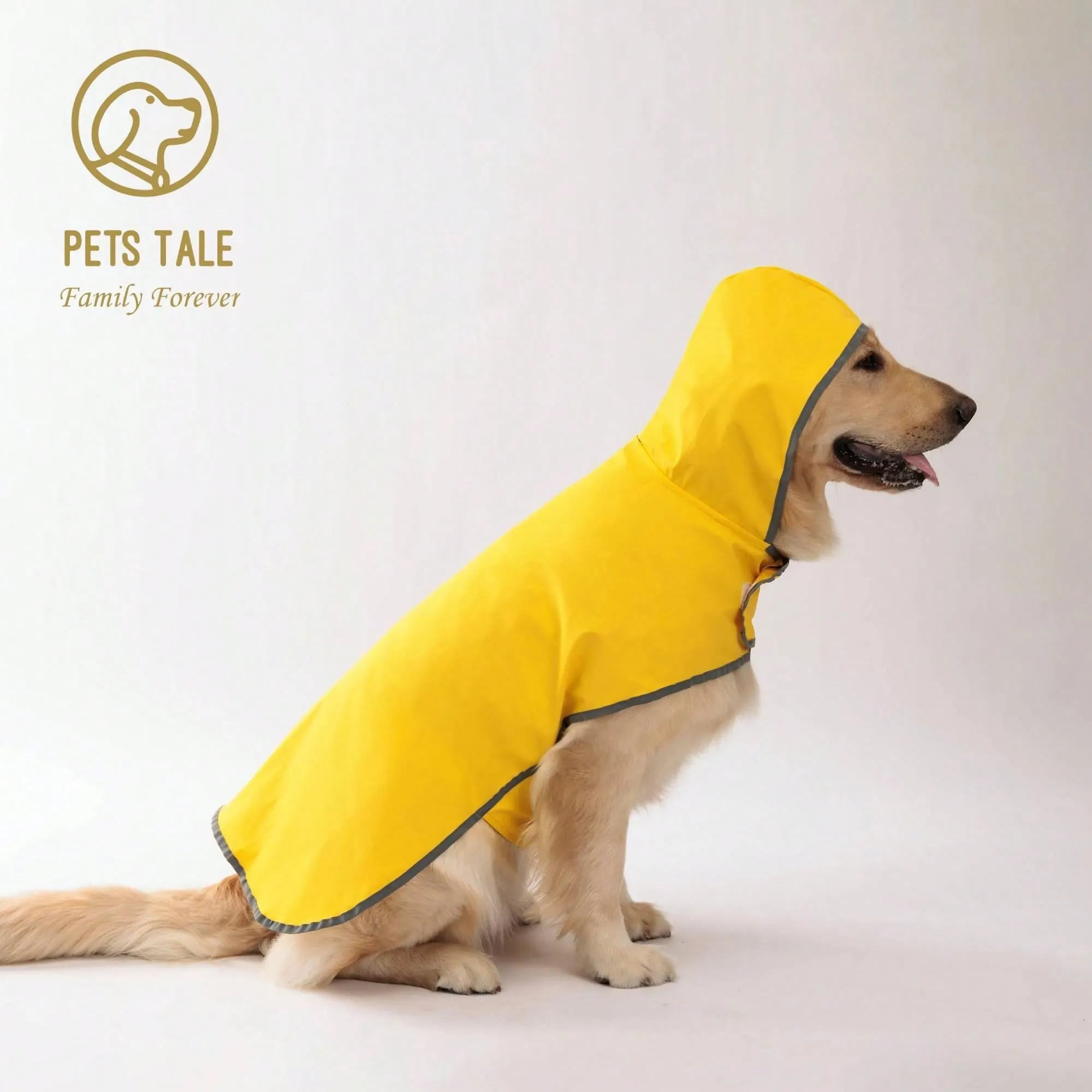 Reversible Waterproof Dog Raincoat - Yellow Double Layer Coat