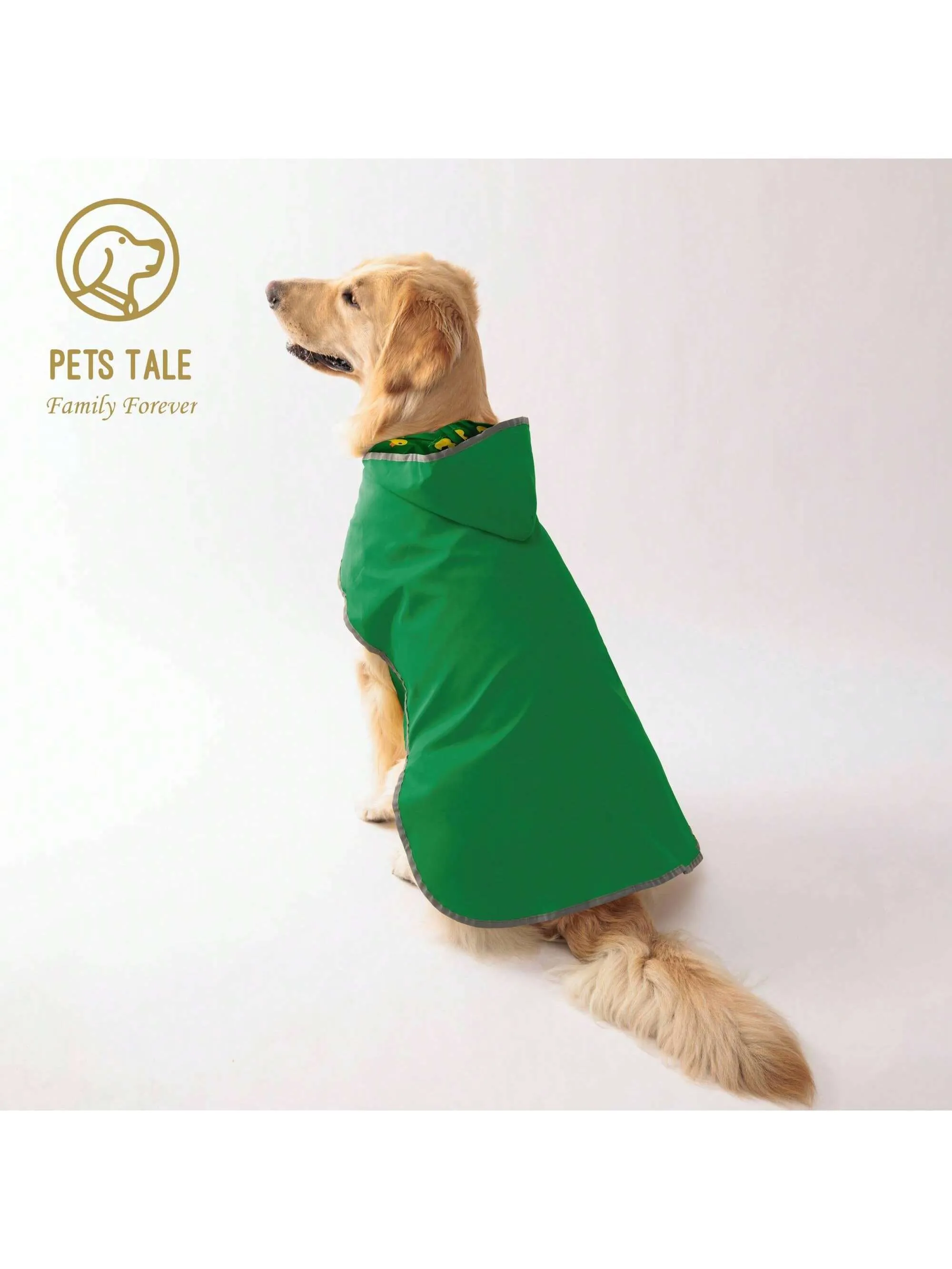 Reversible Waterproof Dog Raincoat - Yellow Double Layer Coat