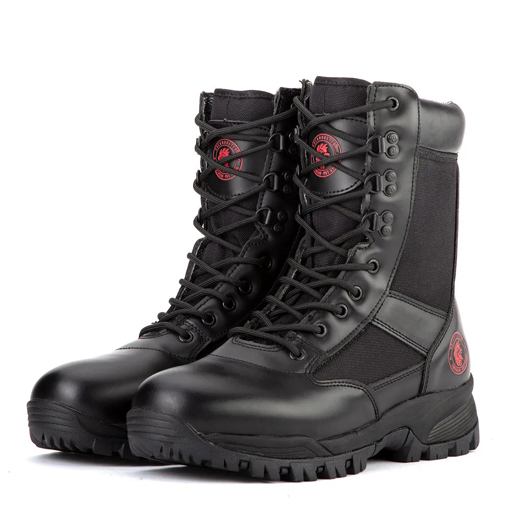 ROCKROOSTER Vega 8 inch Black Action leather Soft Toe Tactical and Law Enforcement Boots AB5317