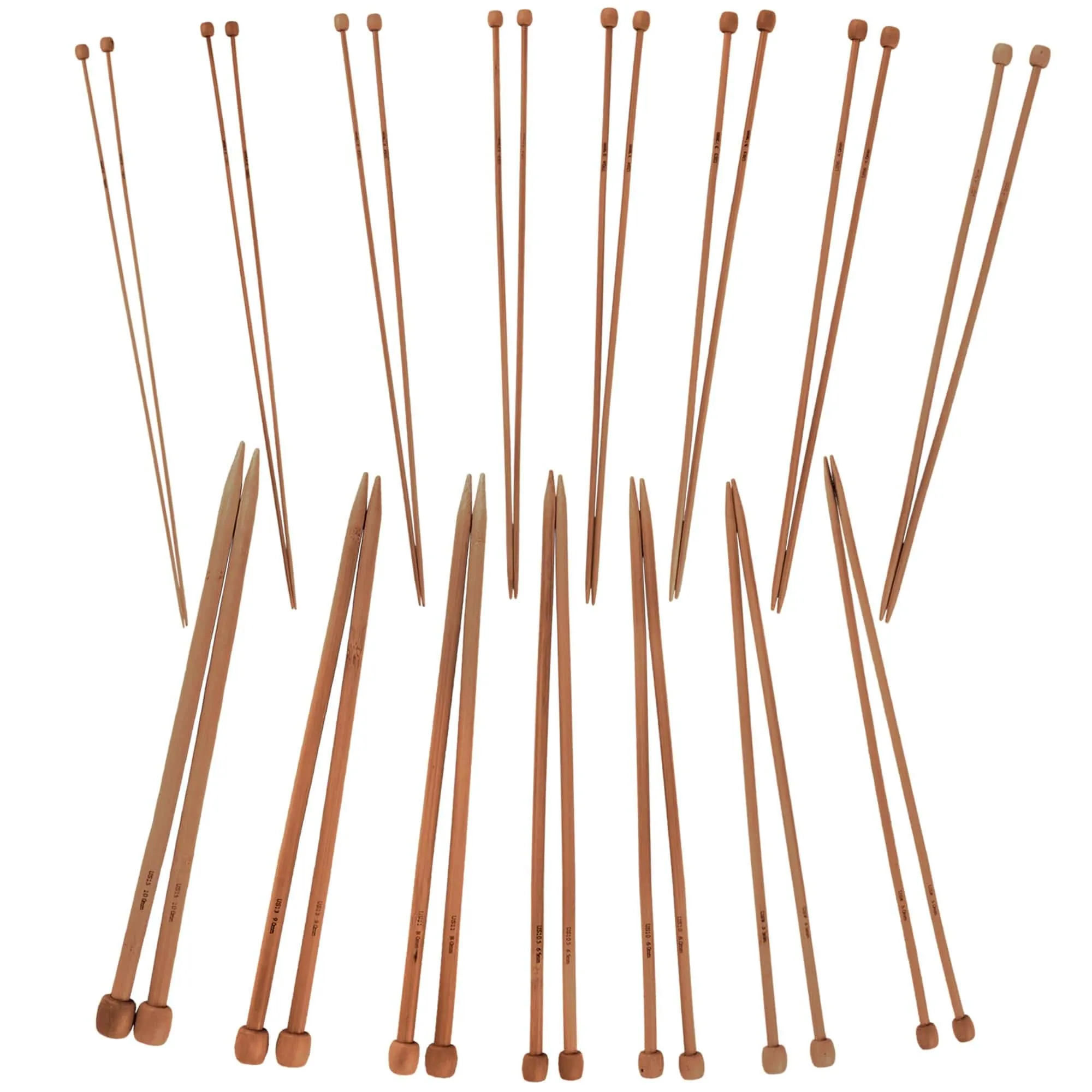 Single Point Bamboo Knitting Needle Sets