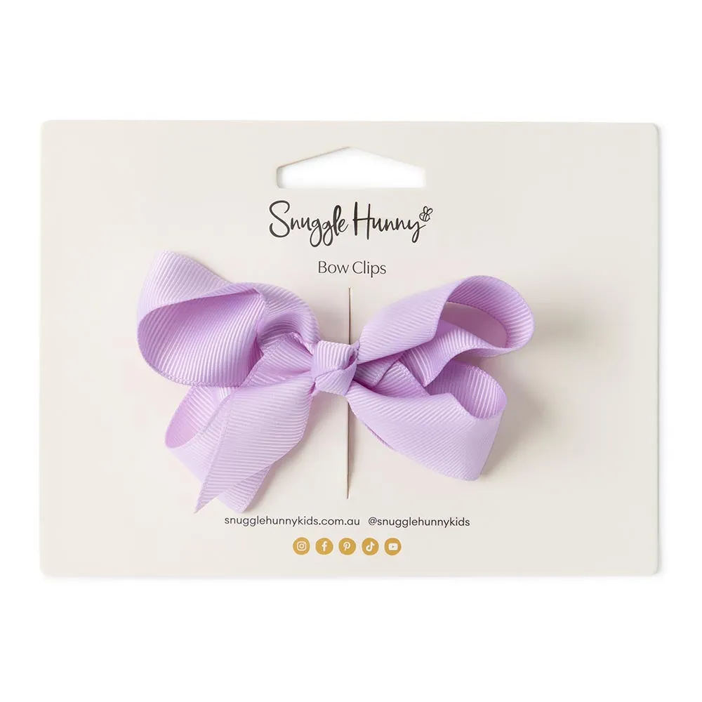 Soft Violet Bow Hair Clip