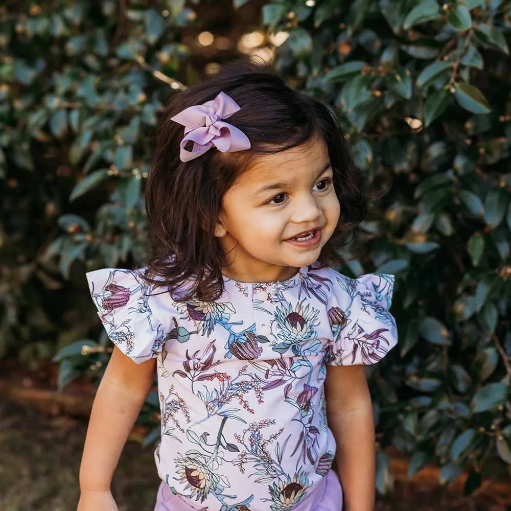 Soft Violet Bow Hair Clip