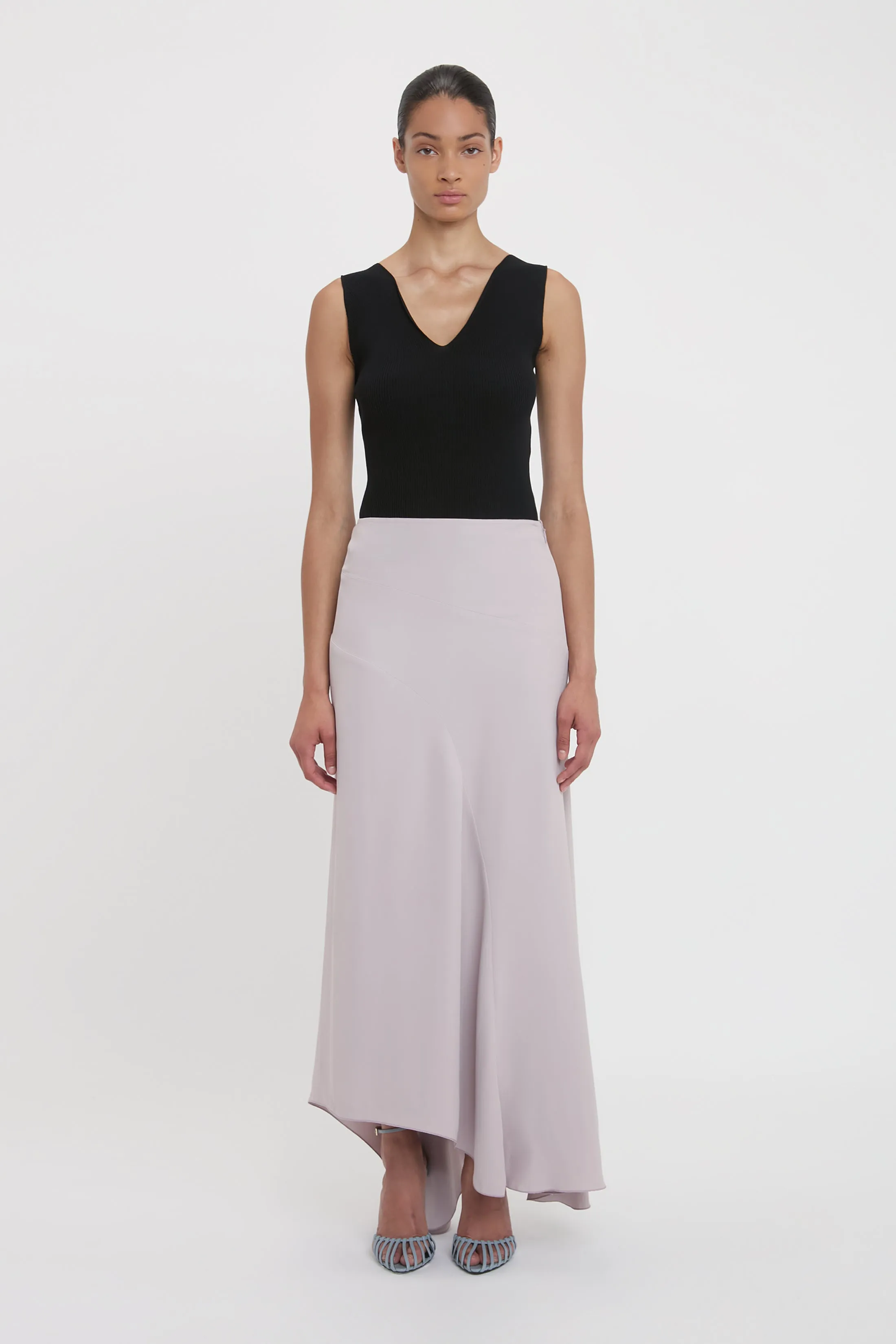 Spiral Seam Skirt In Heather