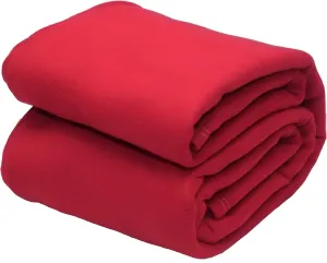 STARNSTYLE 300 TC All Season Solid/Plain Lightweight Polar Fleece Double Bed Blanket (230 x 230 cm) Maroon Blanket Double IV7