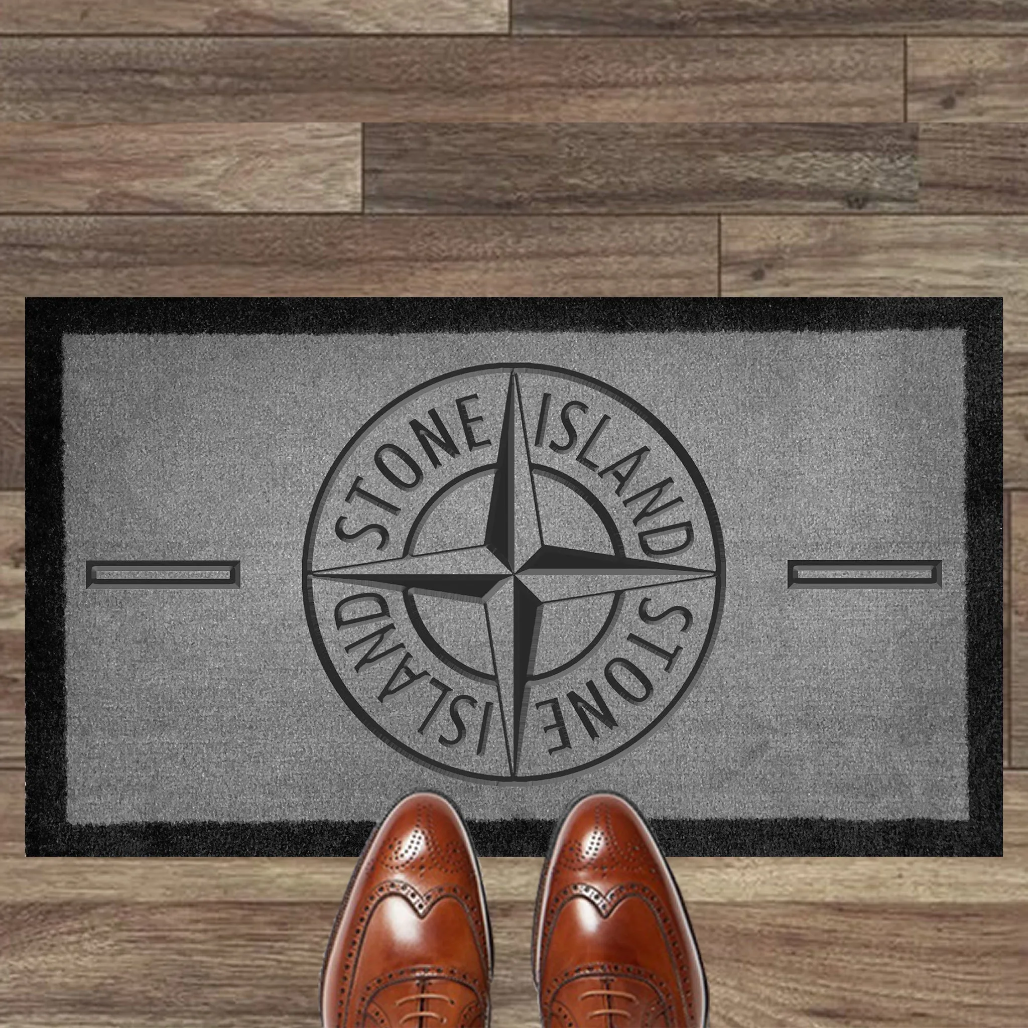 Stone Island Light Grey Doormat 70x40cm