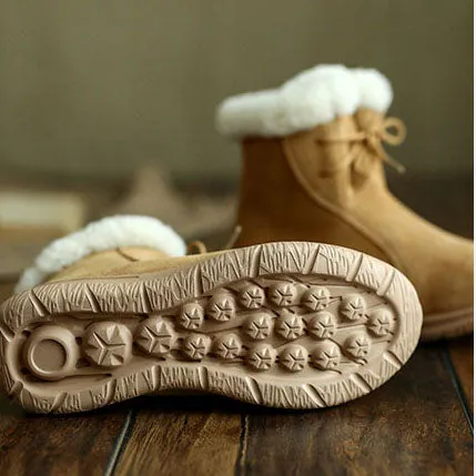 Suede Lace-up Comfortable  Winter Snow Boots