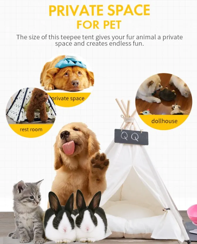 TeePee Tent Pet Bed - 7 Designs!