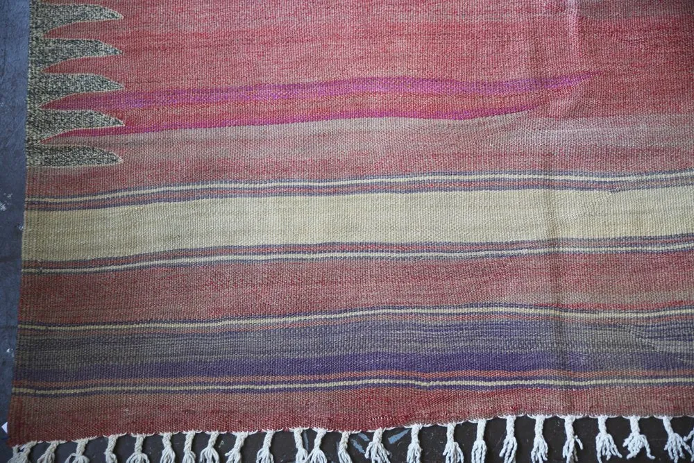 Vintage Bodrum Bos Kilim 4.7ft x 8.3ft