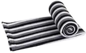 Wavva® Polyester & Polyester Blend 500 TC Blanket (Single Black and White)