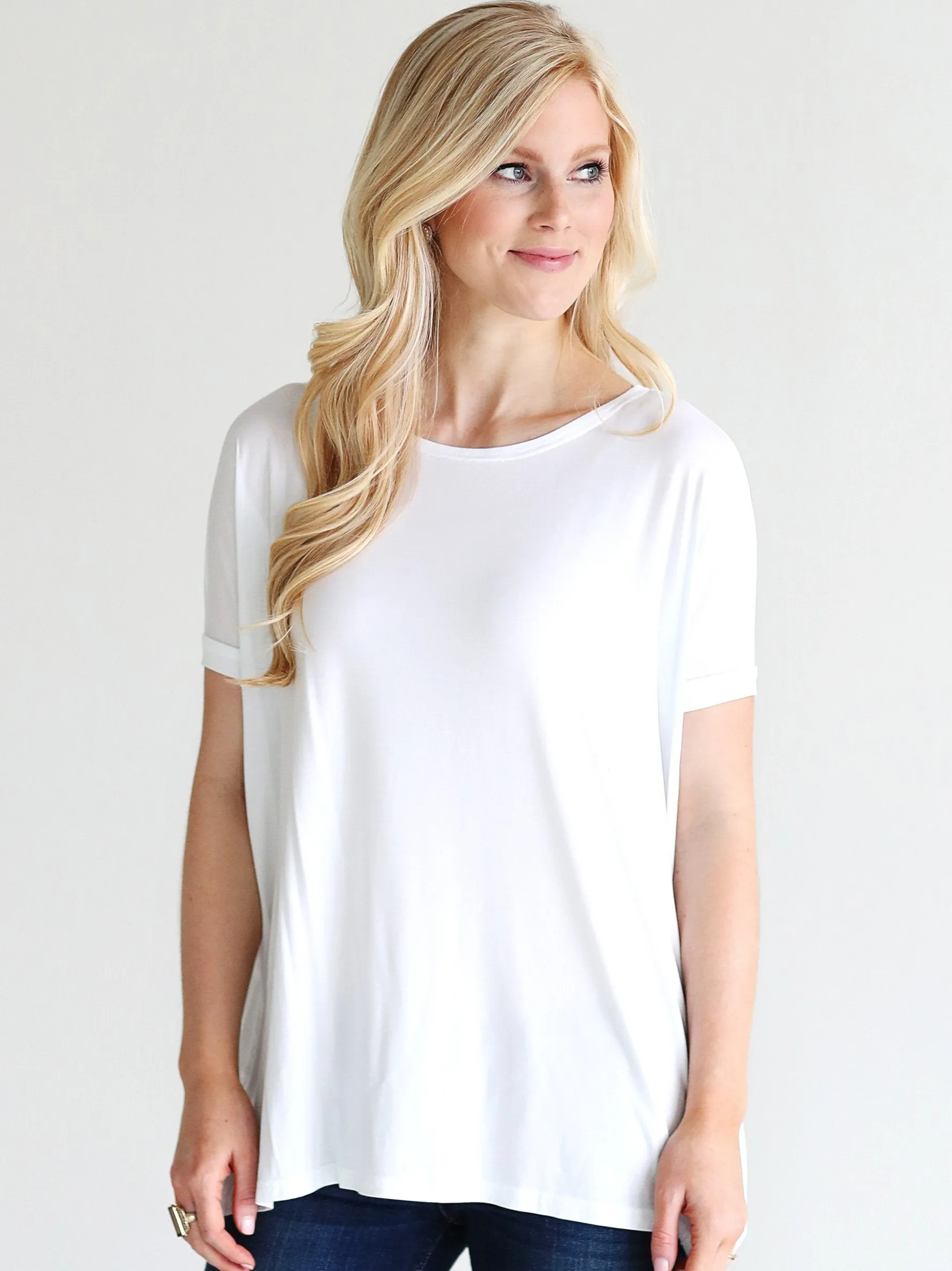 White Short Sleeve Top