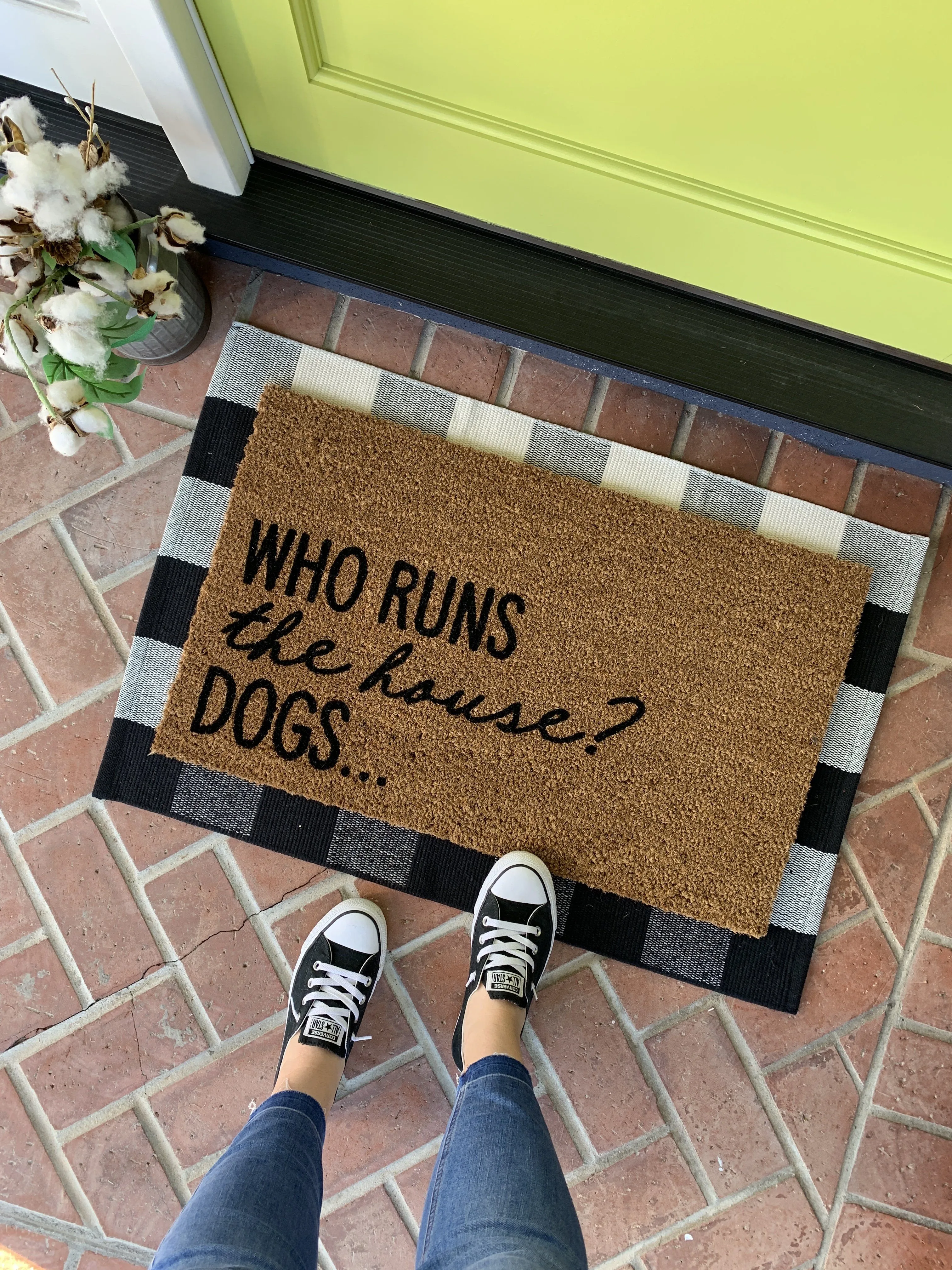 Who Runs The House...Dogs Funny Doormat