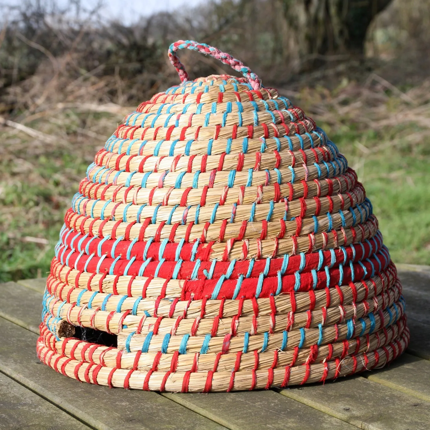 Wildlife World Decorative Bee Skep with Recycled Sari