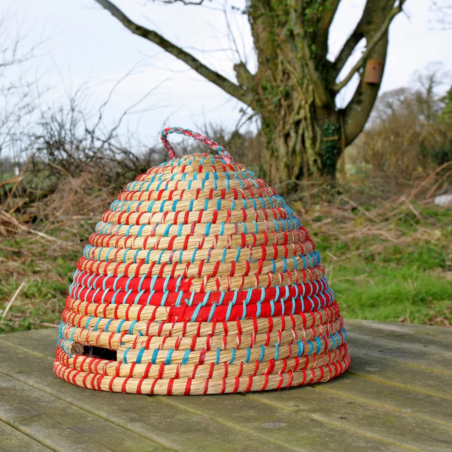 Wildlife World Decorative Bee Skep with Recycled Sari