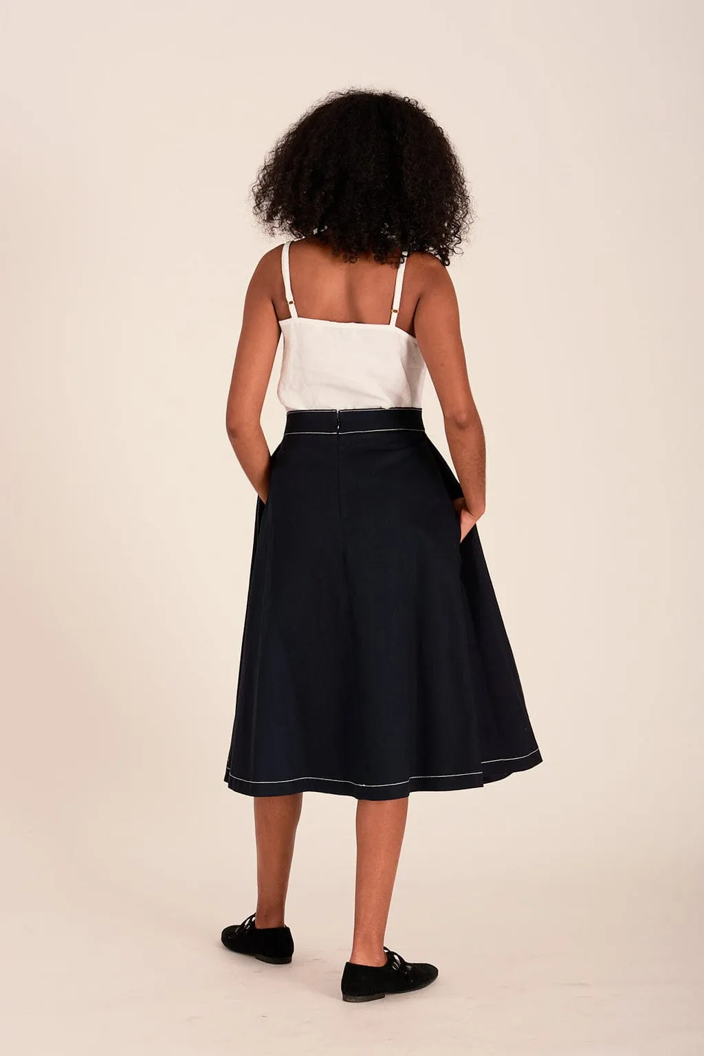 Winnie Skirt Navy Twill