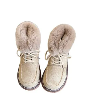 Winter Comfortable Suede Fur Boots